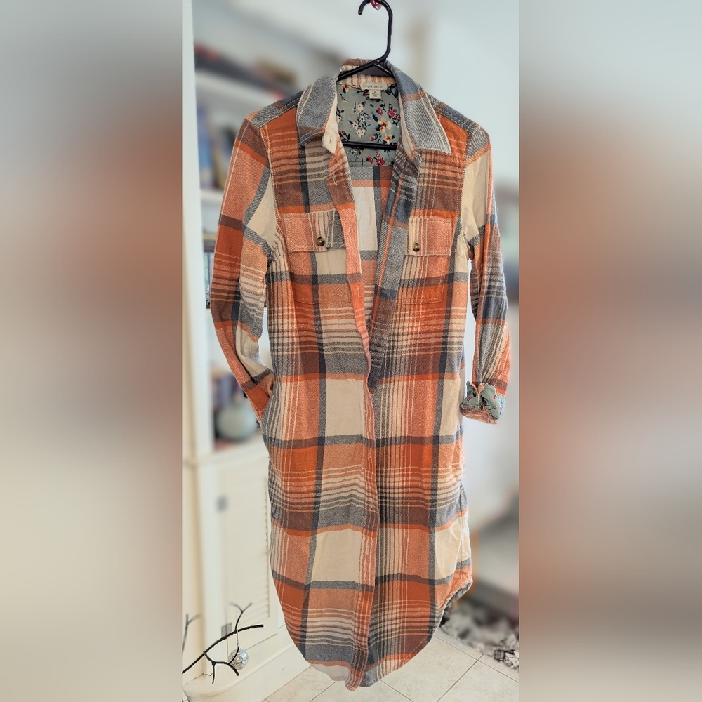 Sundance Plaid Long Sleeve Shirt Dress